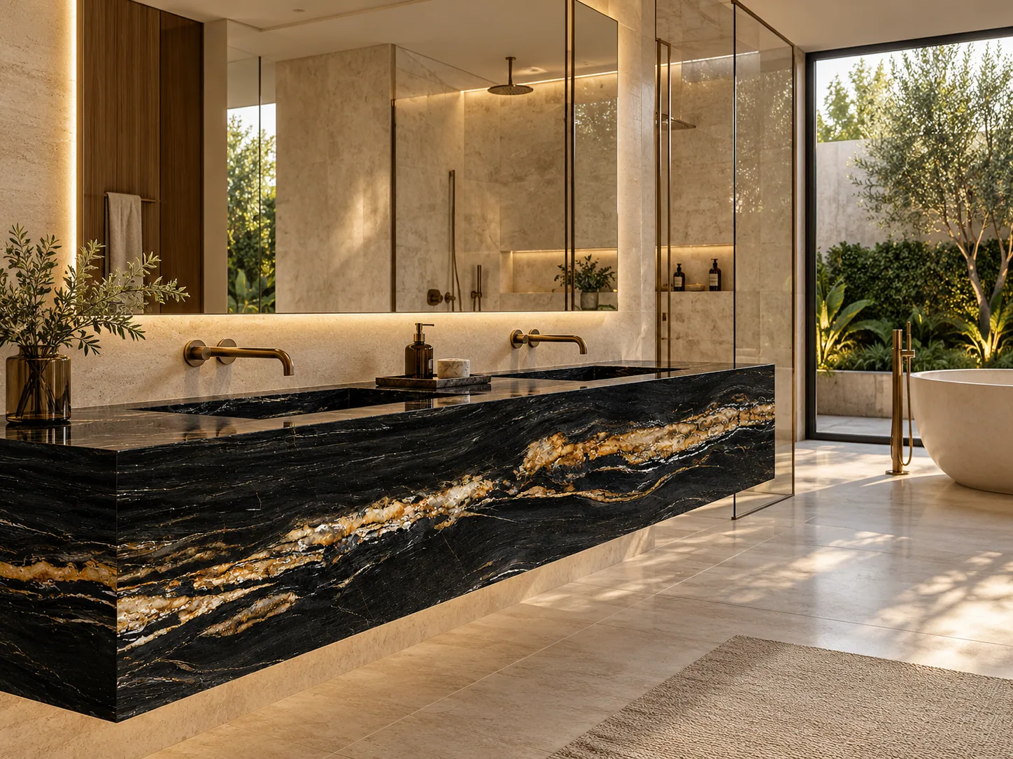 Banheiro luxuoso com Belvedere — inspiração de aplicação