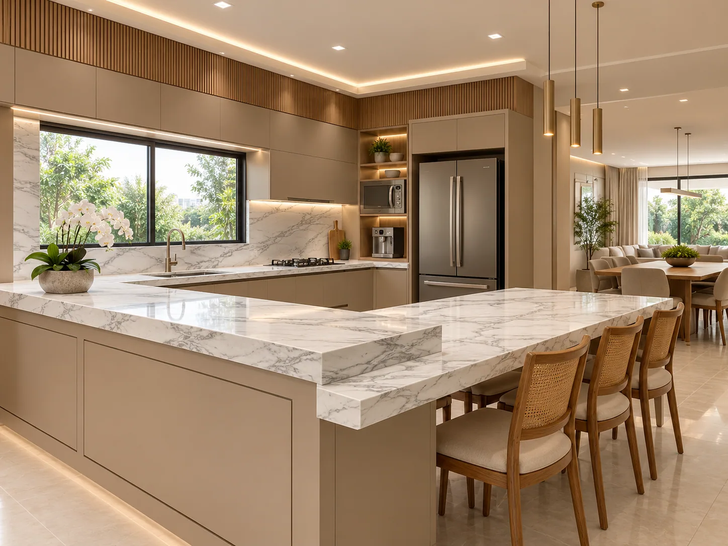 Cozinha bancada com Danby Marble — inspiração de aplicação