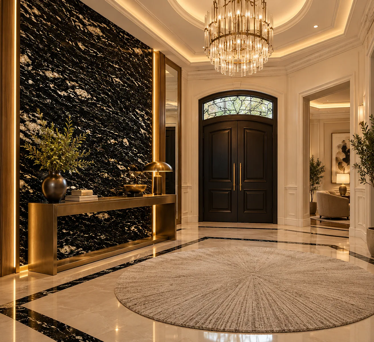 Foyer luxuoso com Vulcano — inspiração de aplicação