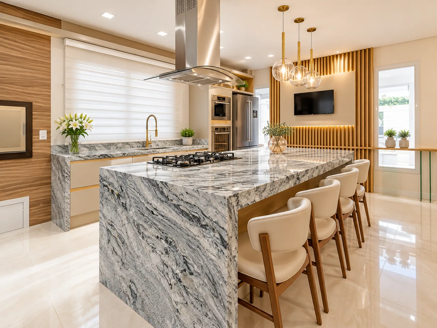 Cozinha com Branco Alaska — inspiração de aplicação