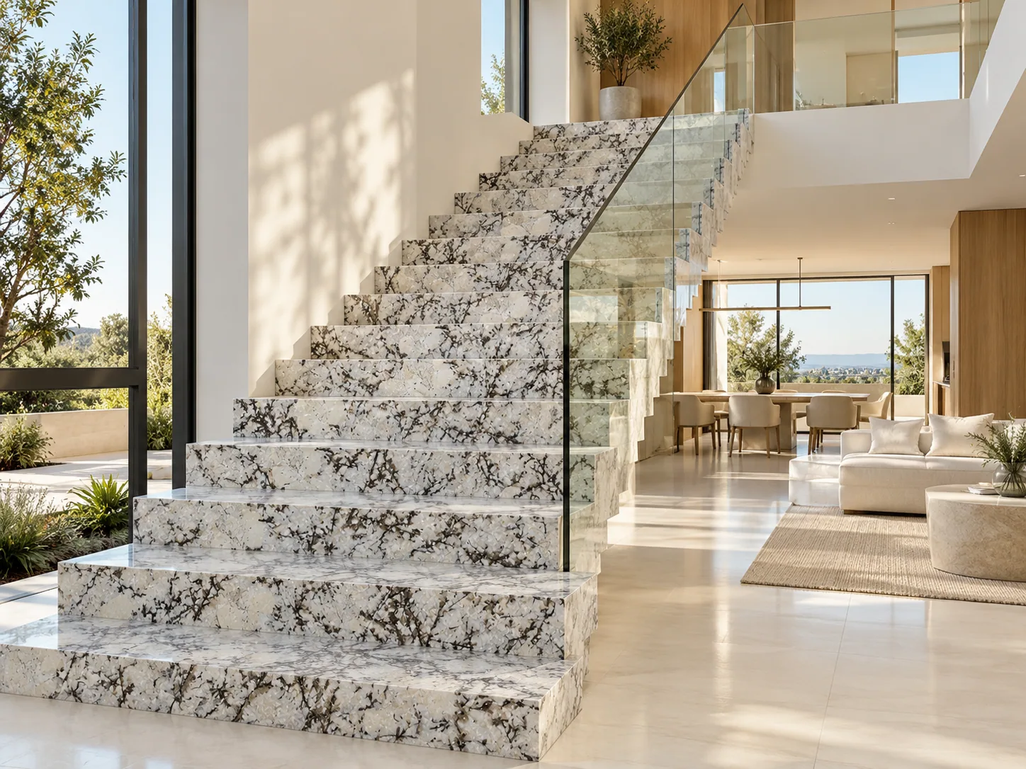 Escadaria com Ice Blue — inspiração de aplicação