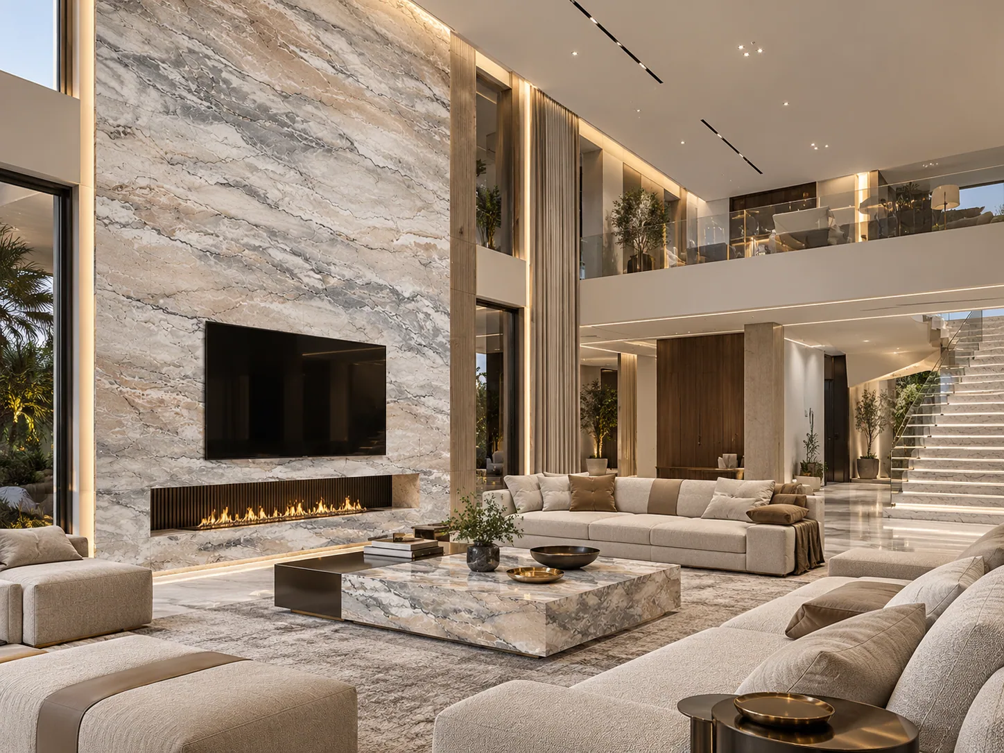 Painel parede com Dolce Vita Dolomite — inspiração de aplicação