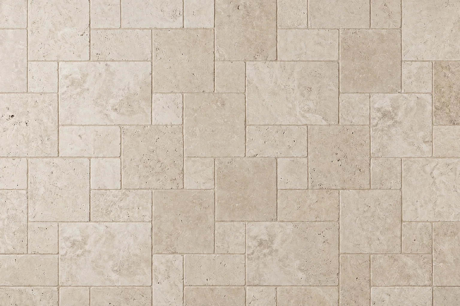 French Pattern – Travertino Romano — pedra apresentada pela Grannick Pedras